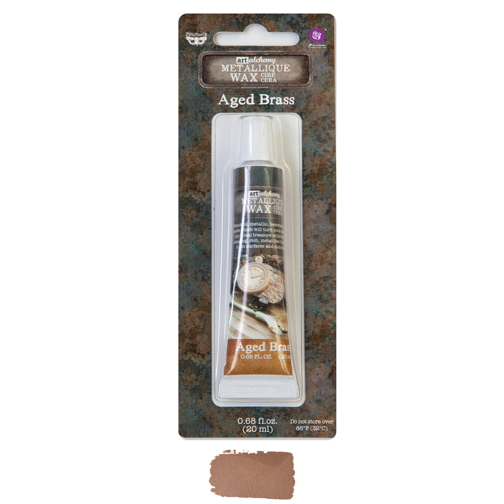 AGED BRASS - ART ALCHEMY -METALIQUE WAX - .68oz (20ml)