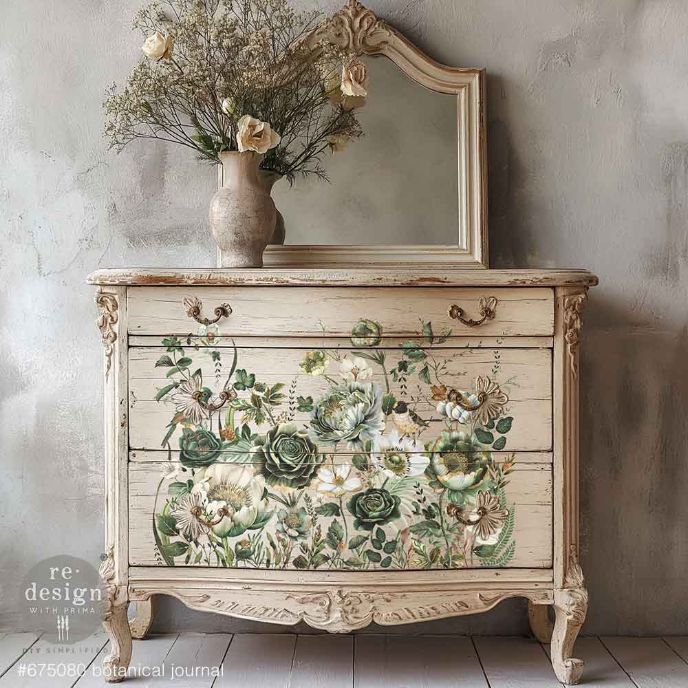 BOTANICAL JOURNAL - DECOR TRANSFERS ® - TOTAL SHEET SIZE 24″x35″,CUT INTO 4 SHEETS