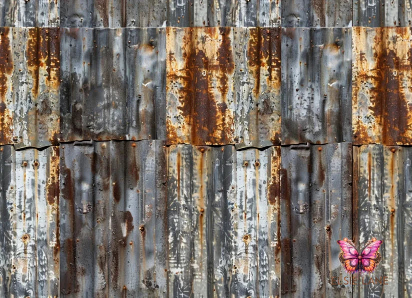CORRUGATED METAL - ELSIE LANE DECOUPAGE TISSUE PAPER - 18LB - 29" BY 21"