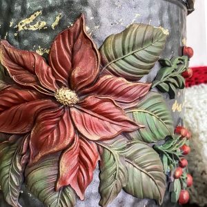 CRIMSON BLOOMS - REDESIGN DECOR MOULDS - 1 PC, 5" X 8 " X 8 MM