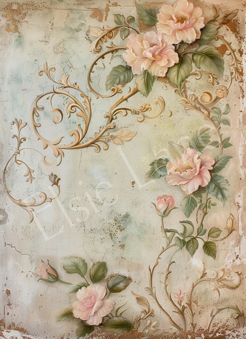 DREAM A LITTLE DREAM - ELSIE LANE DECOUPAGE TISSUE PAPER - 18LB - 21" BY 29"