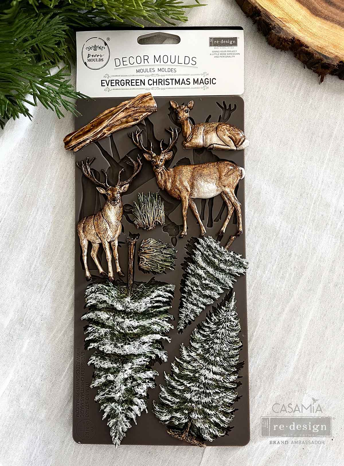 EVERGREEN CHRISTMAS MAGIC - Decor Moulds® – 1 pc, 5″x10″x8mm