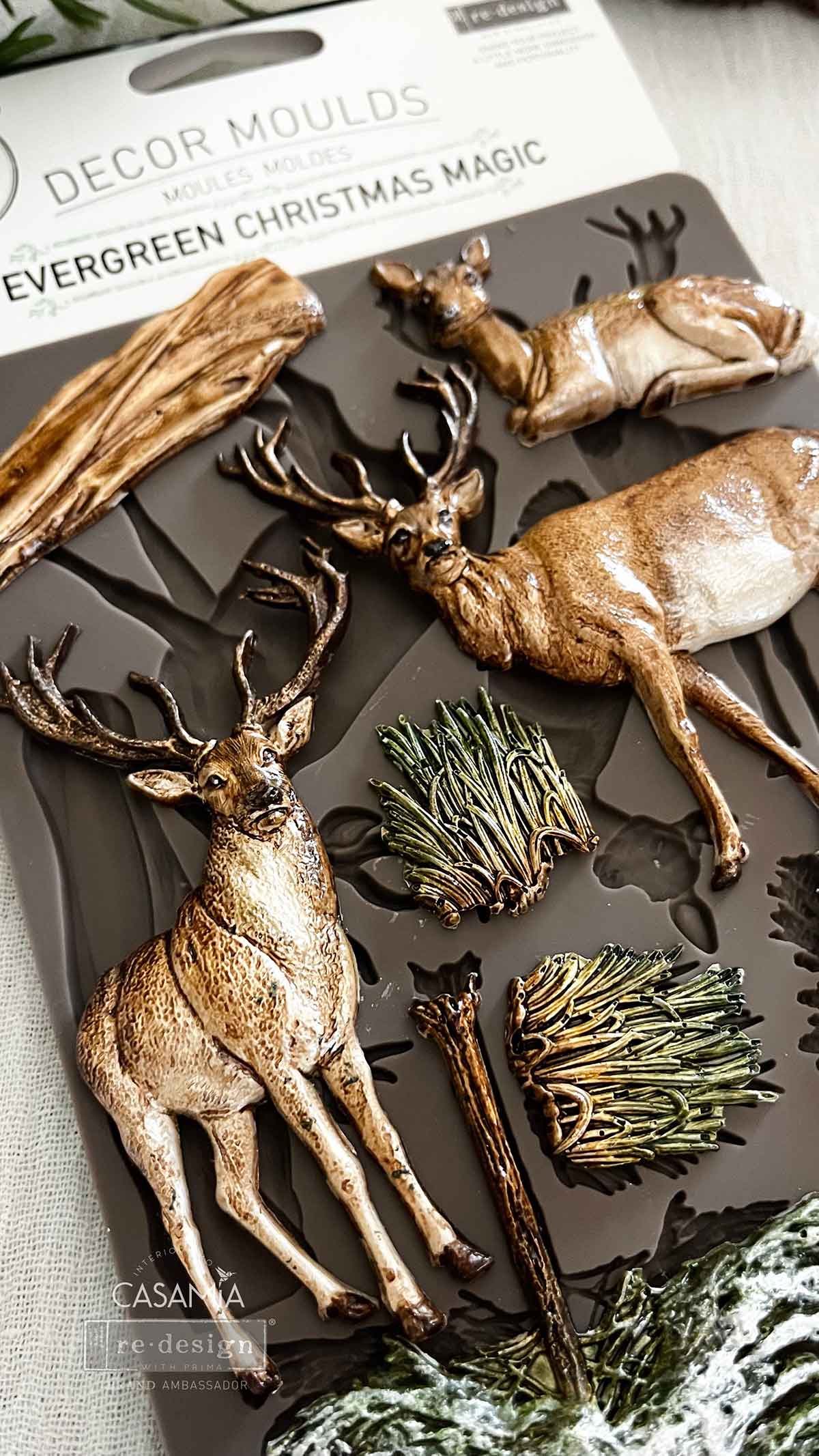 EVERGREEN CHRISTMAS MAGIC - Decor Moulds® – 1 pc, 5″x10″x8mm