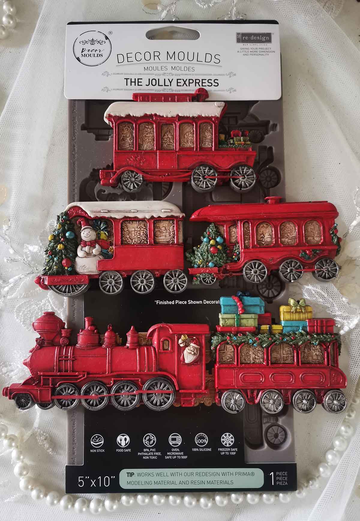 THE JOLLY EXPRESS - REDESIGN DECOR MOULDS- 1 pc, 5″x10″x8mm