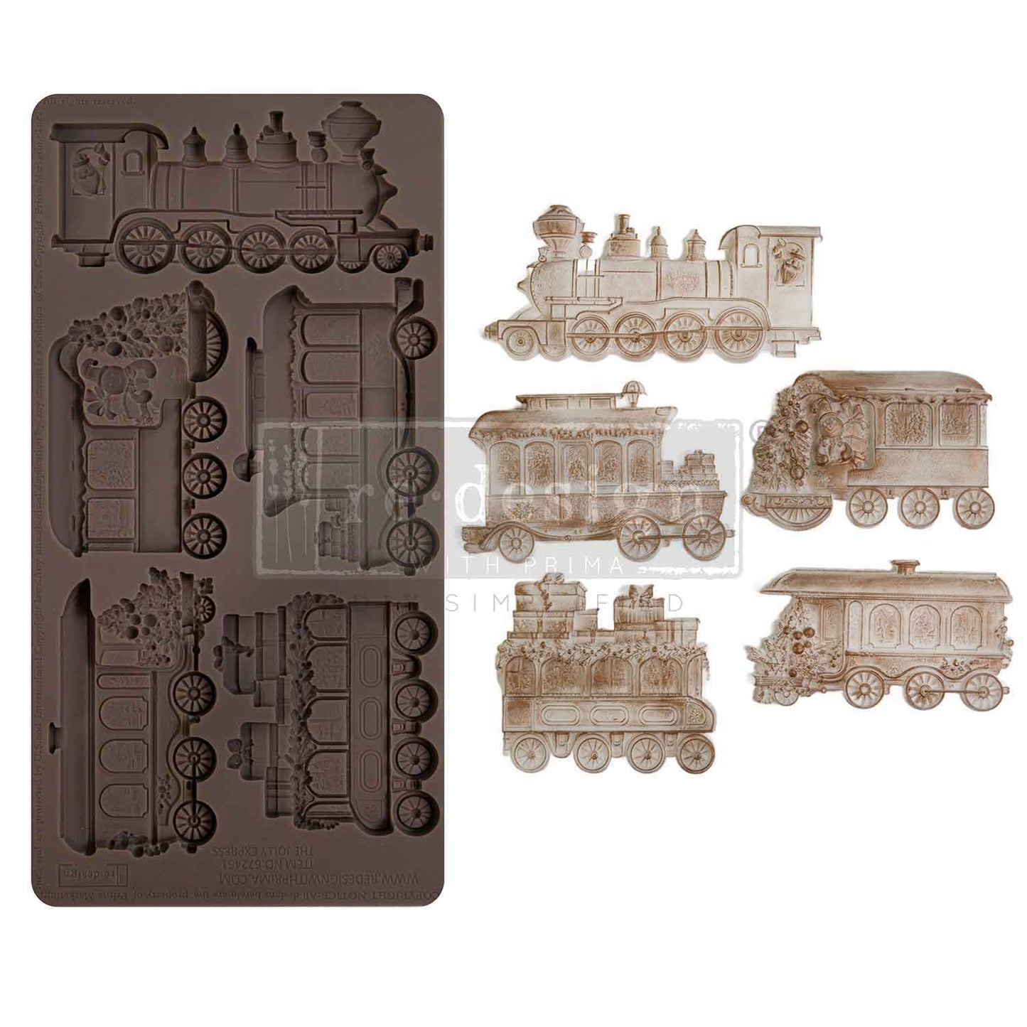 THE JOLLY EXPRESS - REDESIGN DECOR MOULDS- 1 pc, 5″x10″x8mm