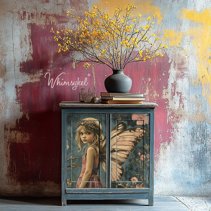 FLOWER FAIRY - WHIMSYKEL DESIGNS - DECOUPAGE TISSUE PAPER - 29" BY 21"