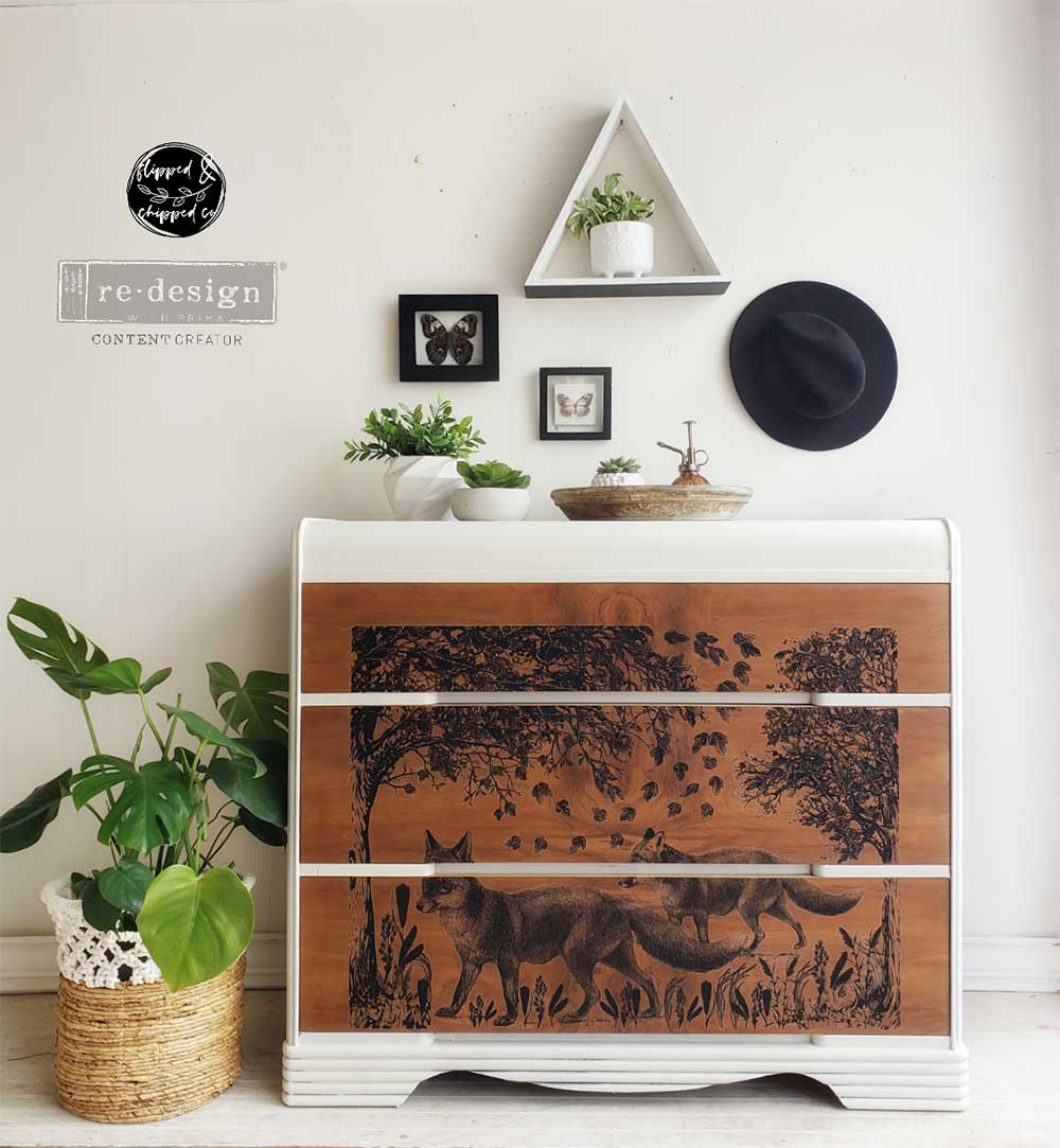FOX MEADOWS - DECOR TRANSFER - total sheet size 24″x35″, cut into 2 sheets