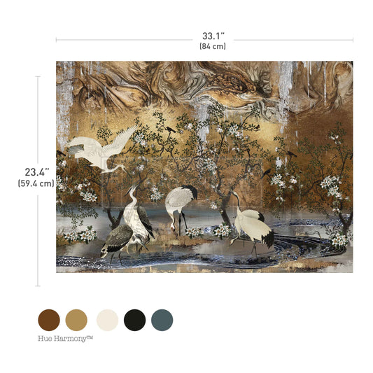 GRACEFUL WINGS - – 1 sheet, 23.4″x33.1″ - A1 Decoupage Fiber