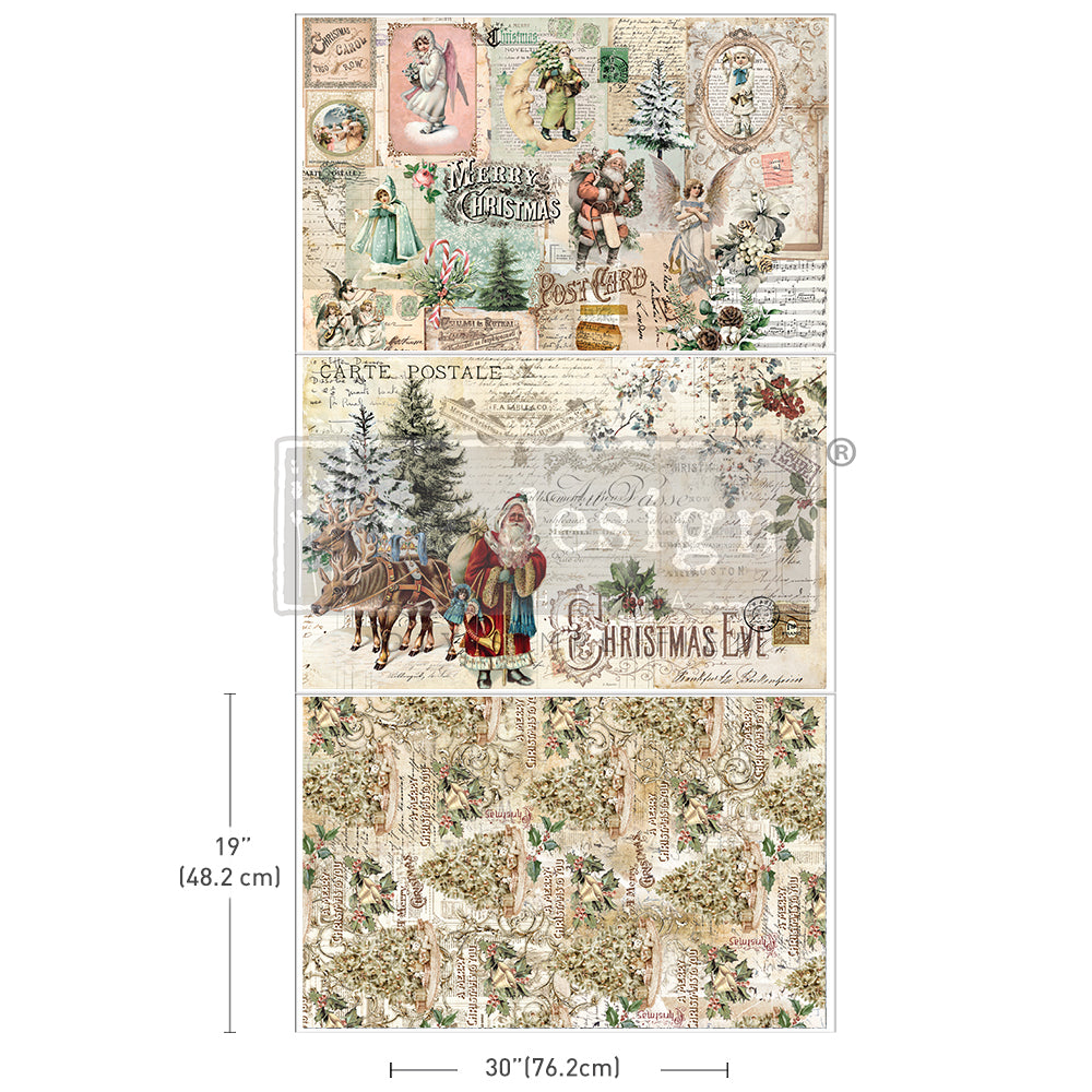 HOLLY JOLLY HIDEAWAY - REDESIGN DECOR TISSUE PAPER PACK - 3 SHEETS, 19.5" X 30" EACH