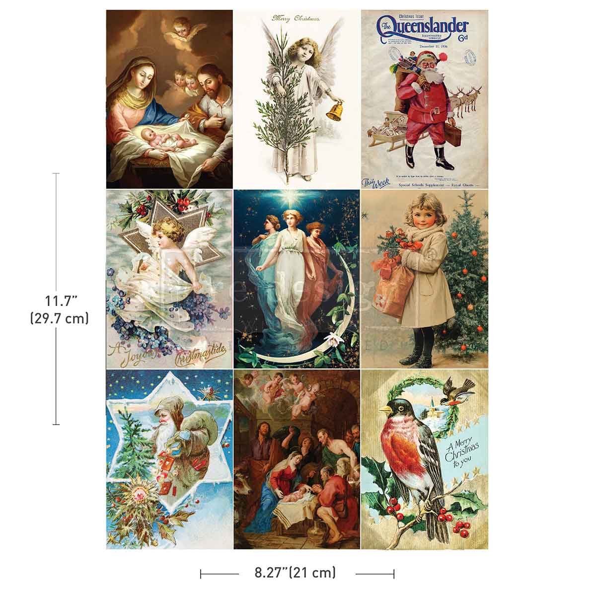 HOLY NIGHT - A4 Transfer  – 1 sheet, 8.3″x11.7″