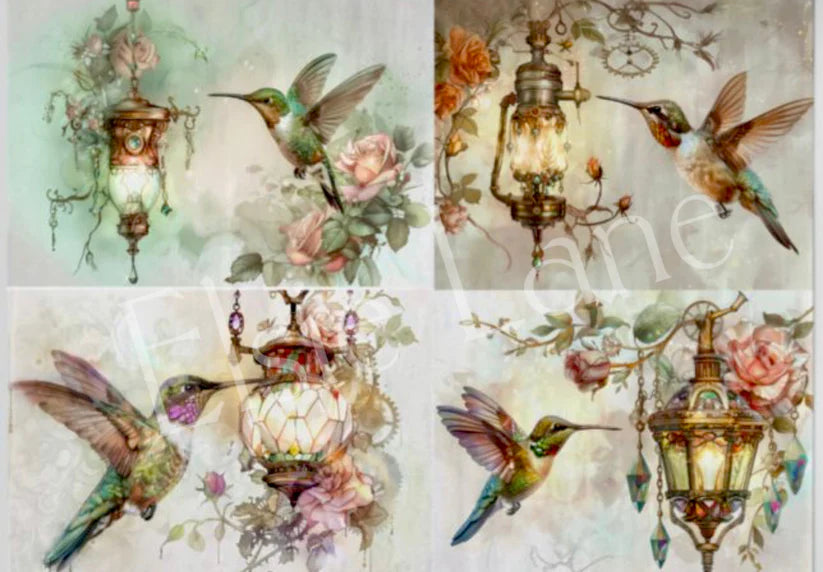 LANTERN KEEPERS - ELSIE LANE DECOUPAGE TISSUE PAPERS - (4 DESIGNS) - 29" BY 21"