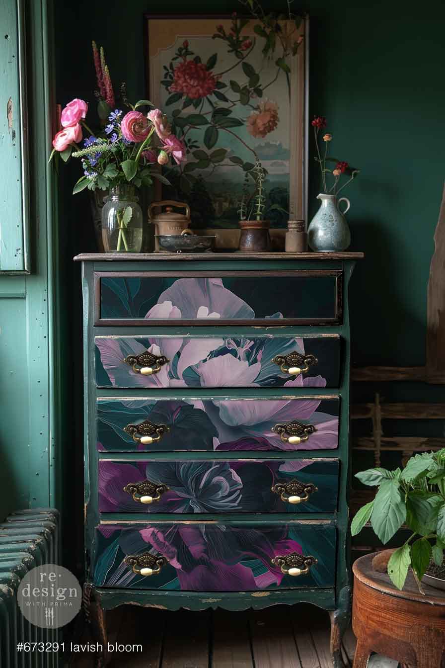 LAVISH BLOOM – 1 sheet, 23.4″x33.1″ - A1 DECOUPAGE FIBRE