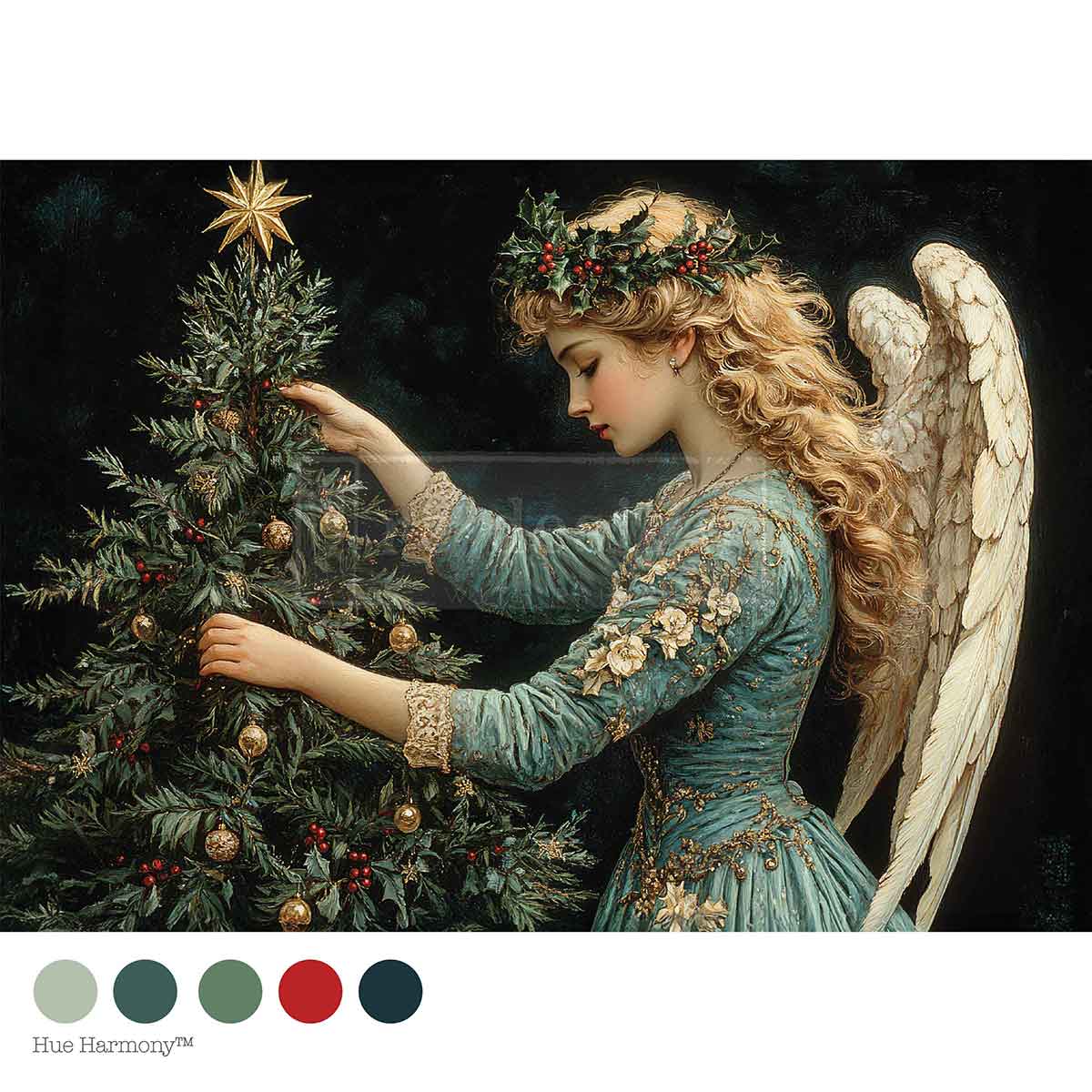 MERRY & MAJESTIC - A4 Decoupage – 1 sheet, 8.27″x11.69″