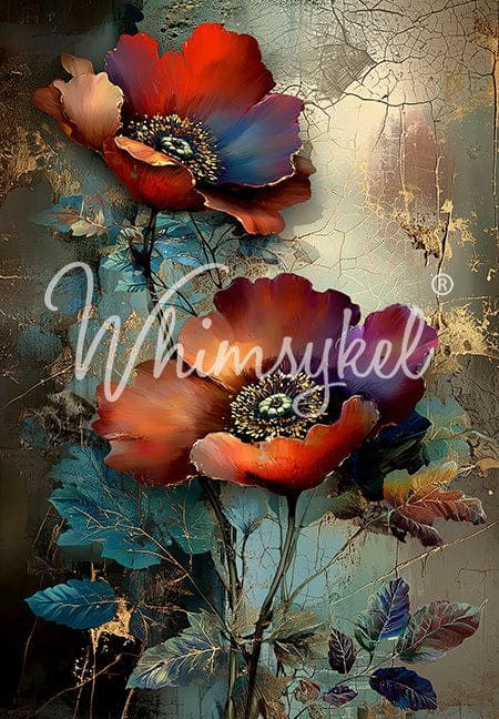 MOODY PETALS - 18LB DECOUPAGE TISSUE PAPER - WHIMSYKEL DESIGNS