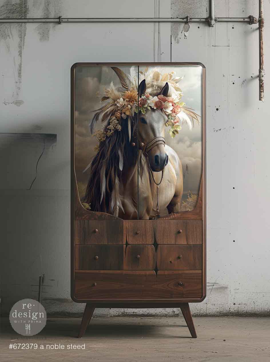 NOBLE STEED  – 1 sheet, 23.4″x33.1″ - A1 Decoupage Fiber