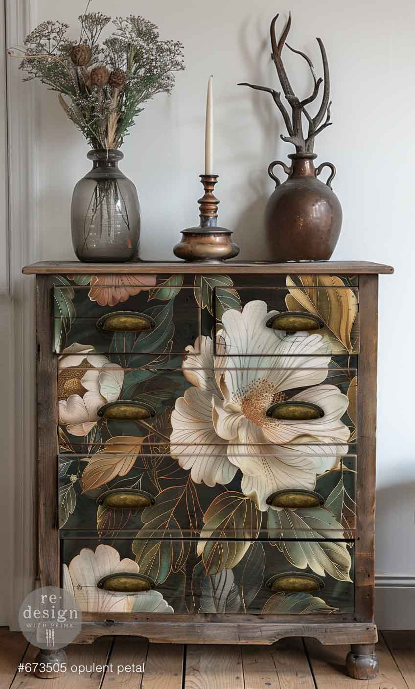 OPULENT PETAL – 1 sheet, 23.4″x33.1″ - A1 Decoupage Fiber
