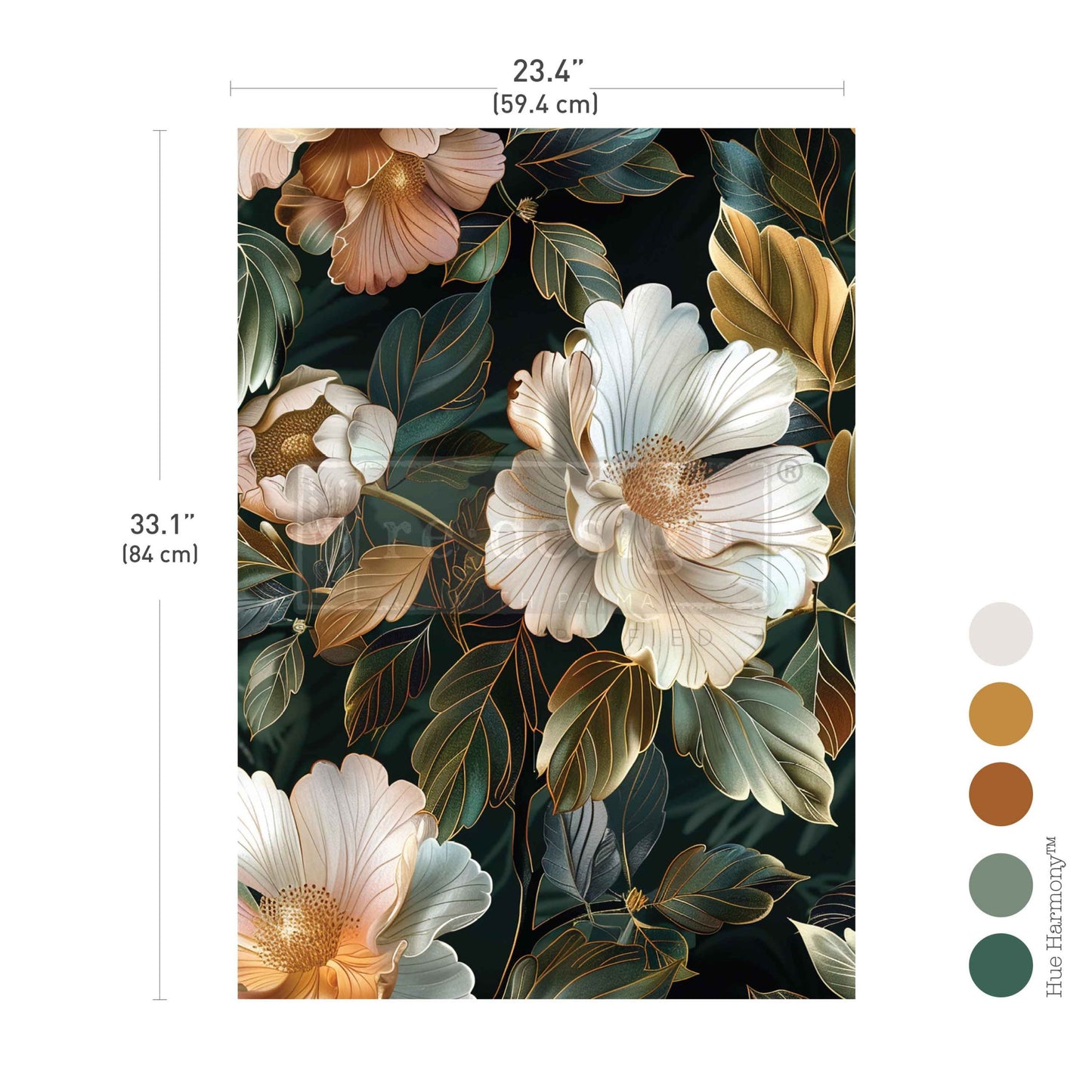 OPULENT PETAL – 1 sheet, 23.4″x33.1″ - A1 Decoupage Fiber
