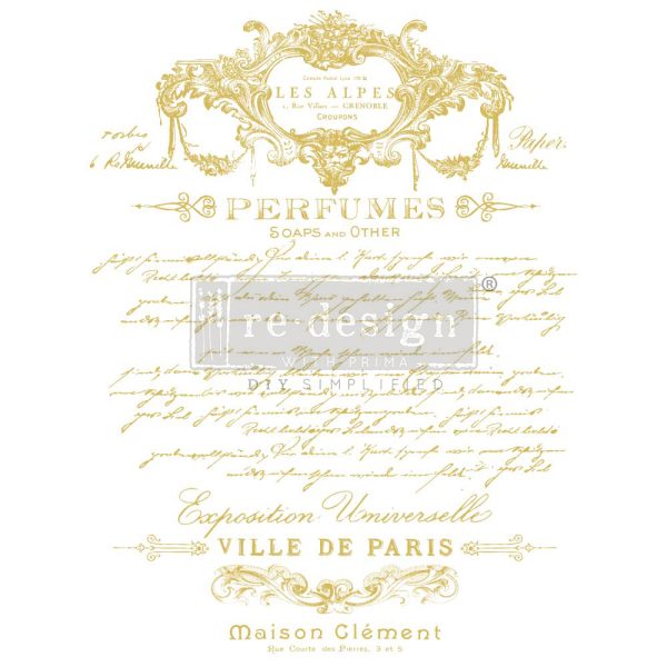 PERFUME NOTES - DECOR TRANSFERS - GOLD FOIL KACHA