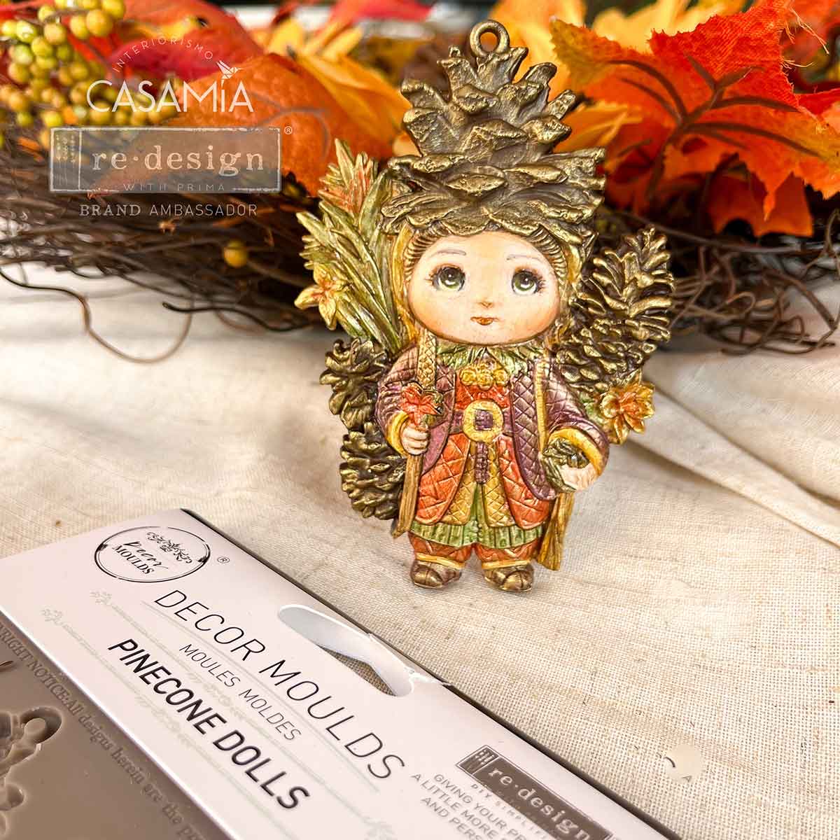 PINE CONE DOLLS - REDESIGN DECOR MOULDS - 1 pc, 5″x8″x8mm