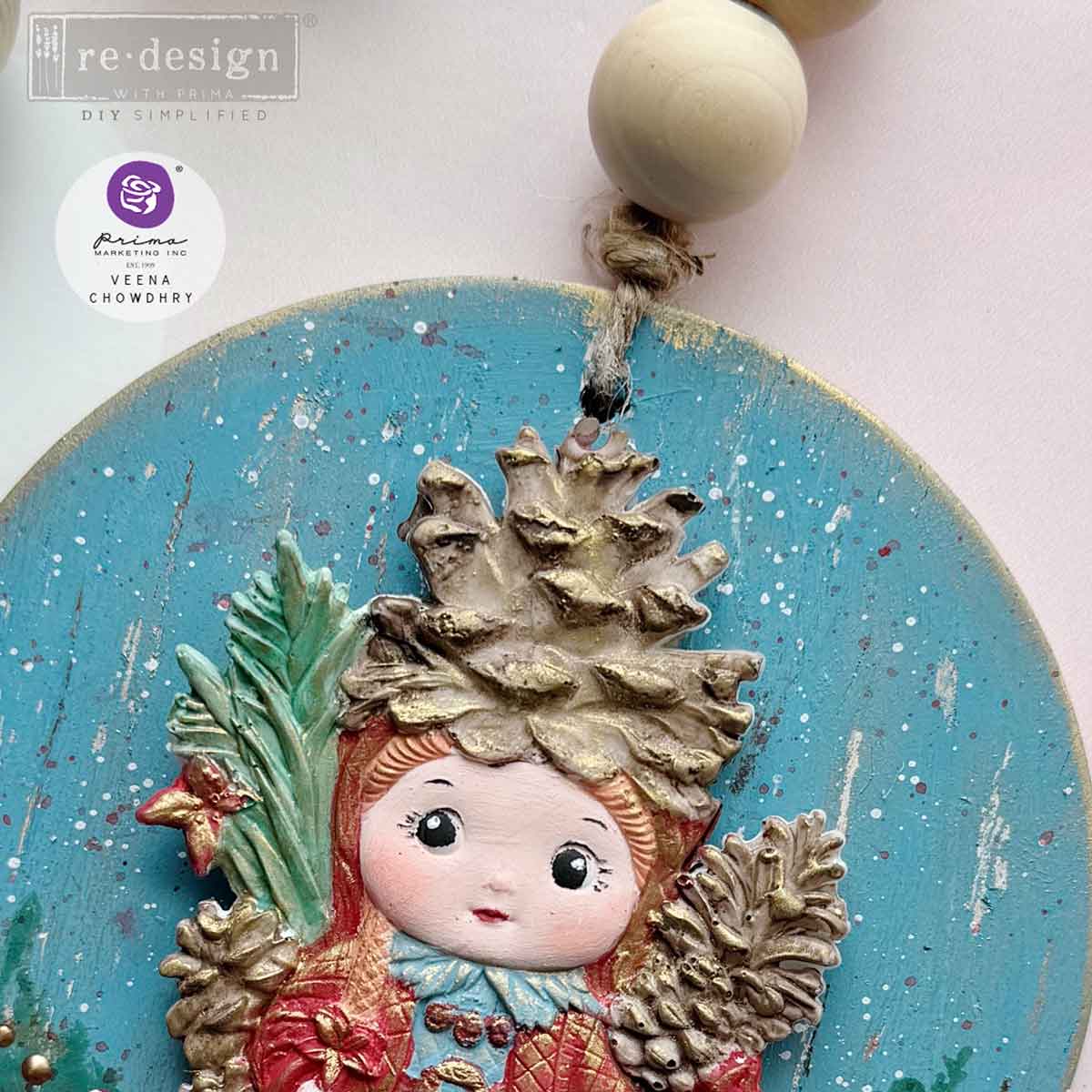 PINE CONE DOLLS - REDESIGN DECOR MOULDS - 1 pc, 5″x8″x8mm