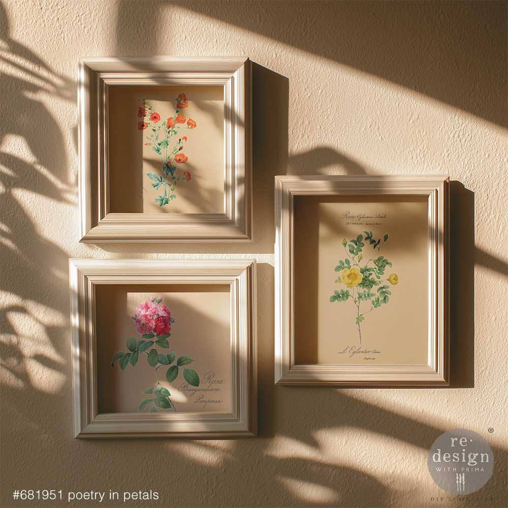 POETRY IN PETALS - H2O Transfers Single Sheet – 1 sheet, 8.5″x11″