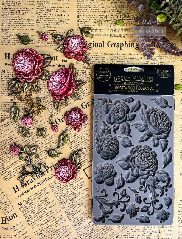 ROSEWOOD ROMANCE - DECOR MOULDS - 1 PC, 5" X 8" X 12 MM