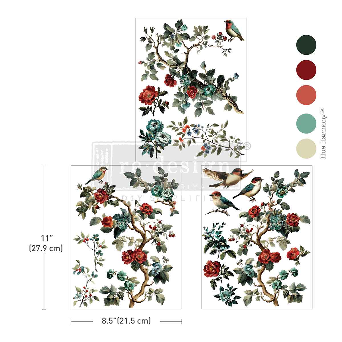 THE ROSY NEST - Middy Transfers®  – 3 sheets, 8.5″x11″