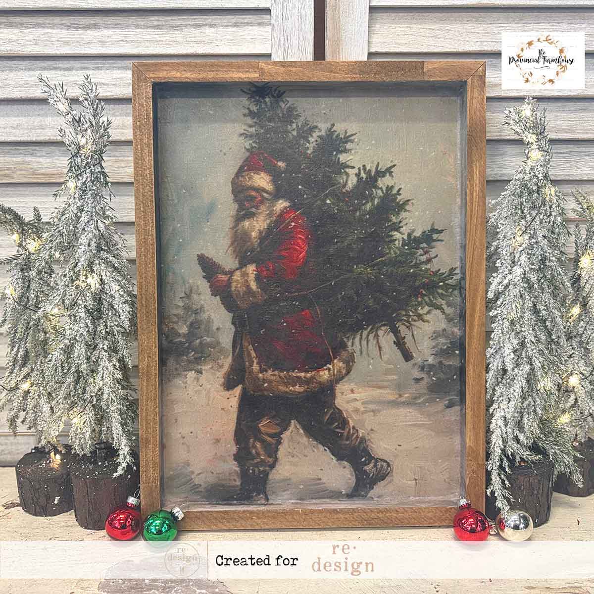 SANTA'S WOODLAND STROLL - A3 Decoupage Fiber Pack  – 3 sheets, 11.7″x16.5″