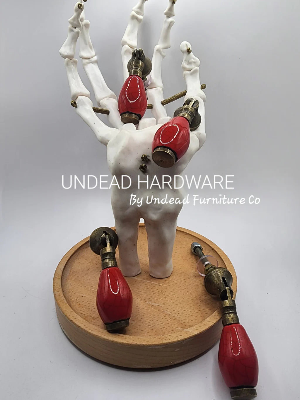 SCARLET - RED CERAMIC DROP PULL - UNDEAD FURNITURE CO.