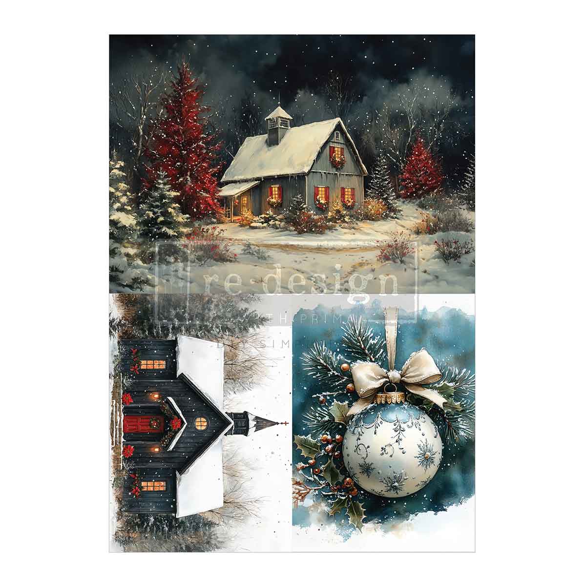 SILENT TIMBER MEMOIRS - A4 DECOUPAGE FIBRE PACK – 2 sheets, 8.3″x11.7″ each