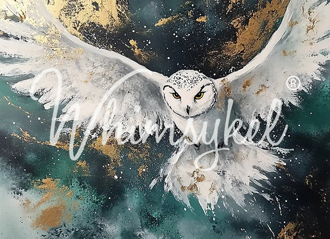 SNOW OWL - WHIMSYKEL DESIGNS - 18LB TISSUE PAPER - 29" BY 21"