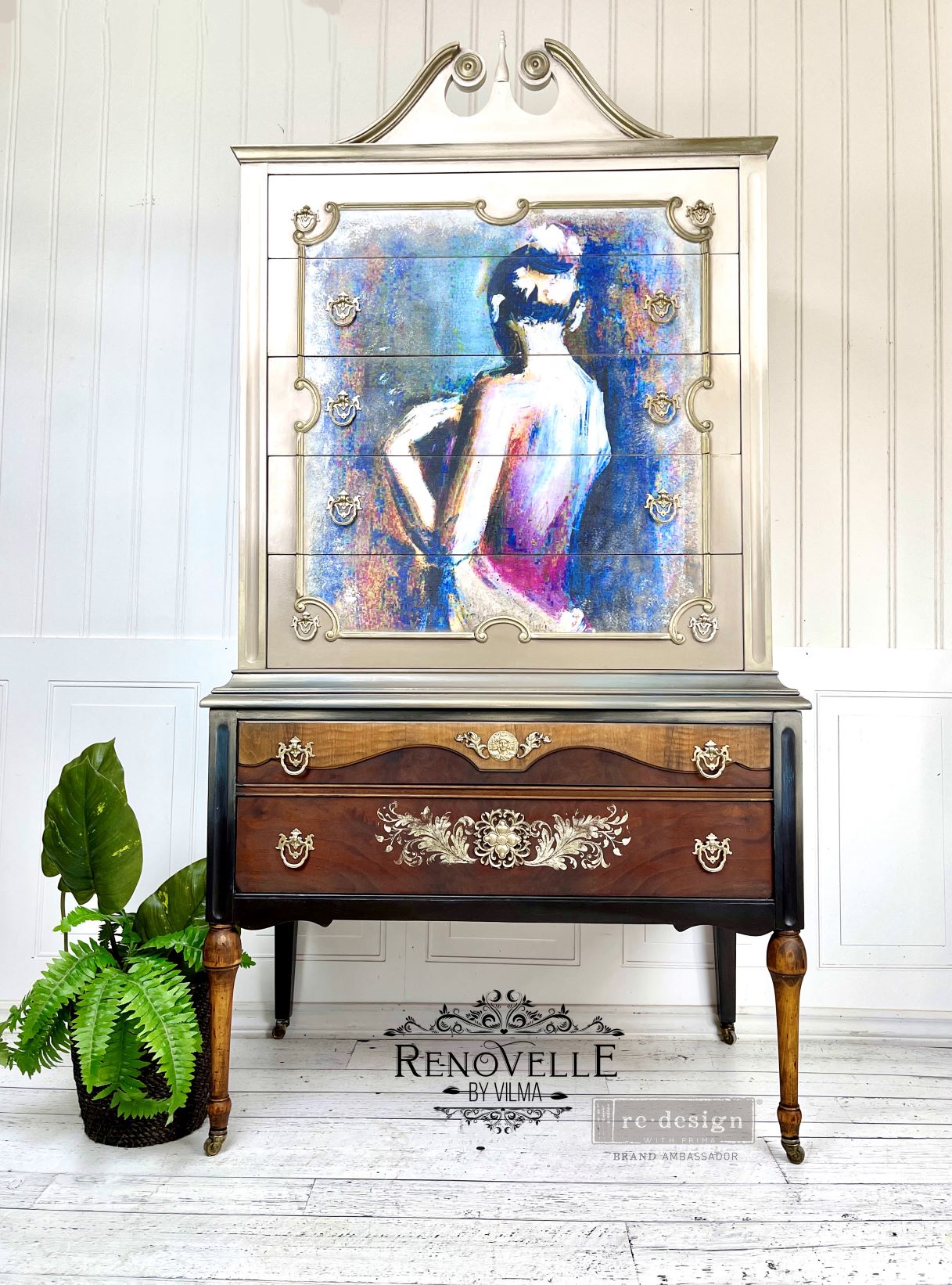 STAMPED DAMASK - REDESIGN DECOR STAMP - 12" BY 12" - ( 1 pc)