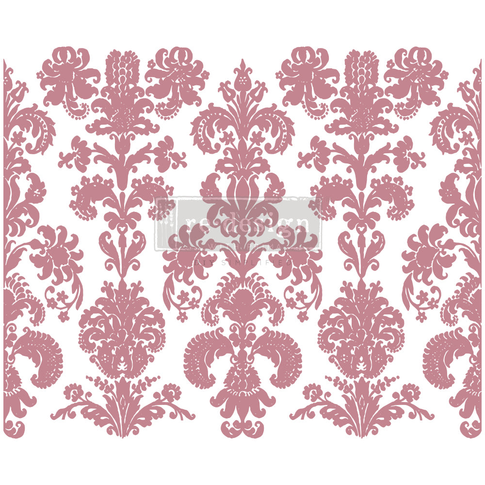 STAMPED DAMASK - REDESIGN DECOR STAMP - 12" BY 12" - ( 1 pc)