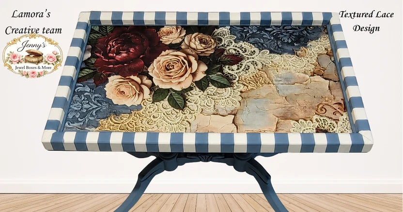 TEXTURED LACE - LAMORA'S DECOUPAGE TISSUE PAPER - 18LB - 21" BY 29"