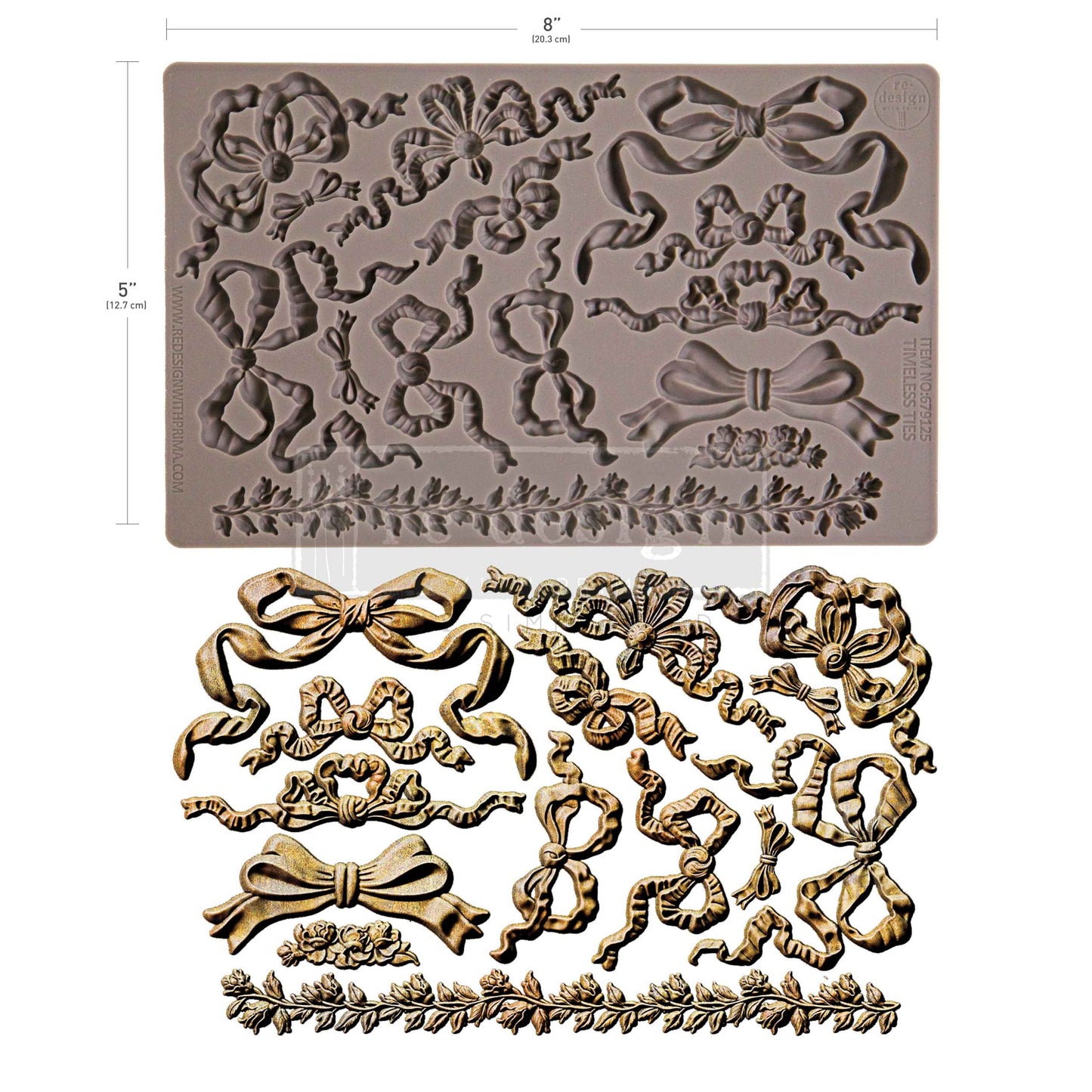 TIMELESS TIES - Decor Moulds® – 1 pc, 5″x8″x8mm