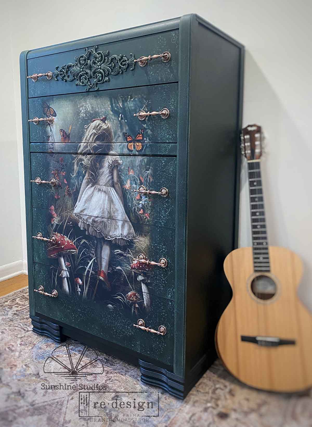 DREAMLIKE TRAILS - REDESIGN A1 DECOUPAGE FIBRE PAPER - 1 sheet, 23.4″x33.1″