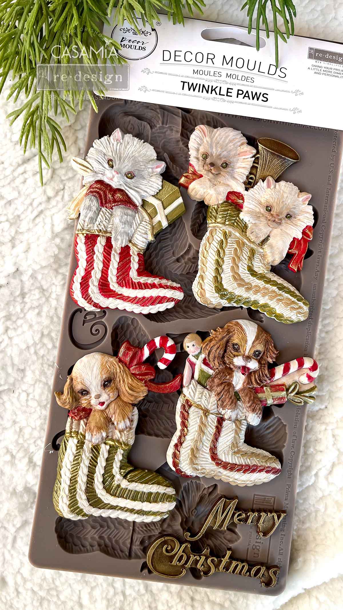 TWINKLE PAWS - REDESIGN DECOR MOULDS - 1 pc, 5″x10″x8mm
