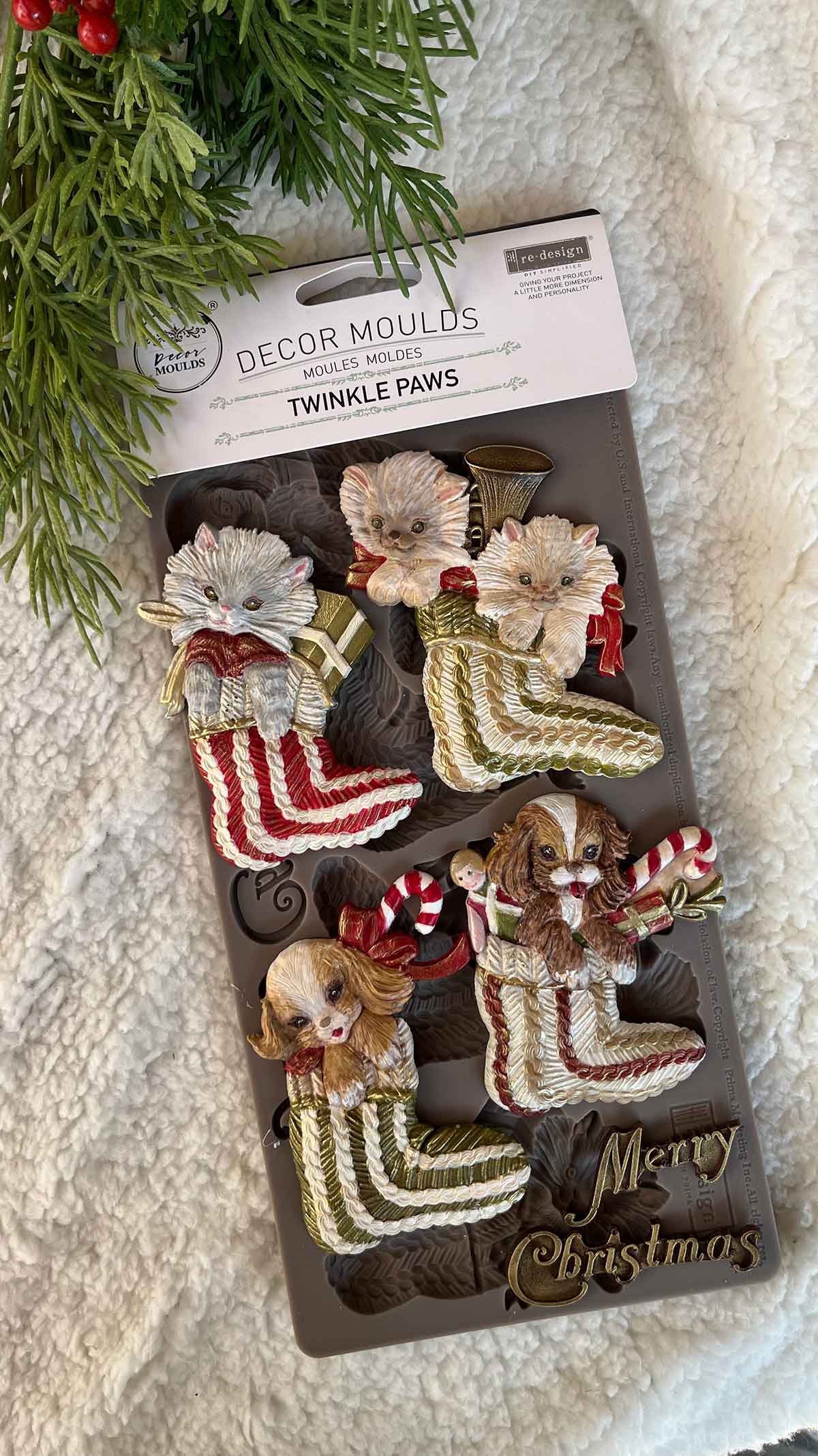 TWINKLE PAWS - REDESIGN DECOR MOULDS - 1 pc, 5″x10″x8mm
