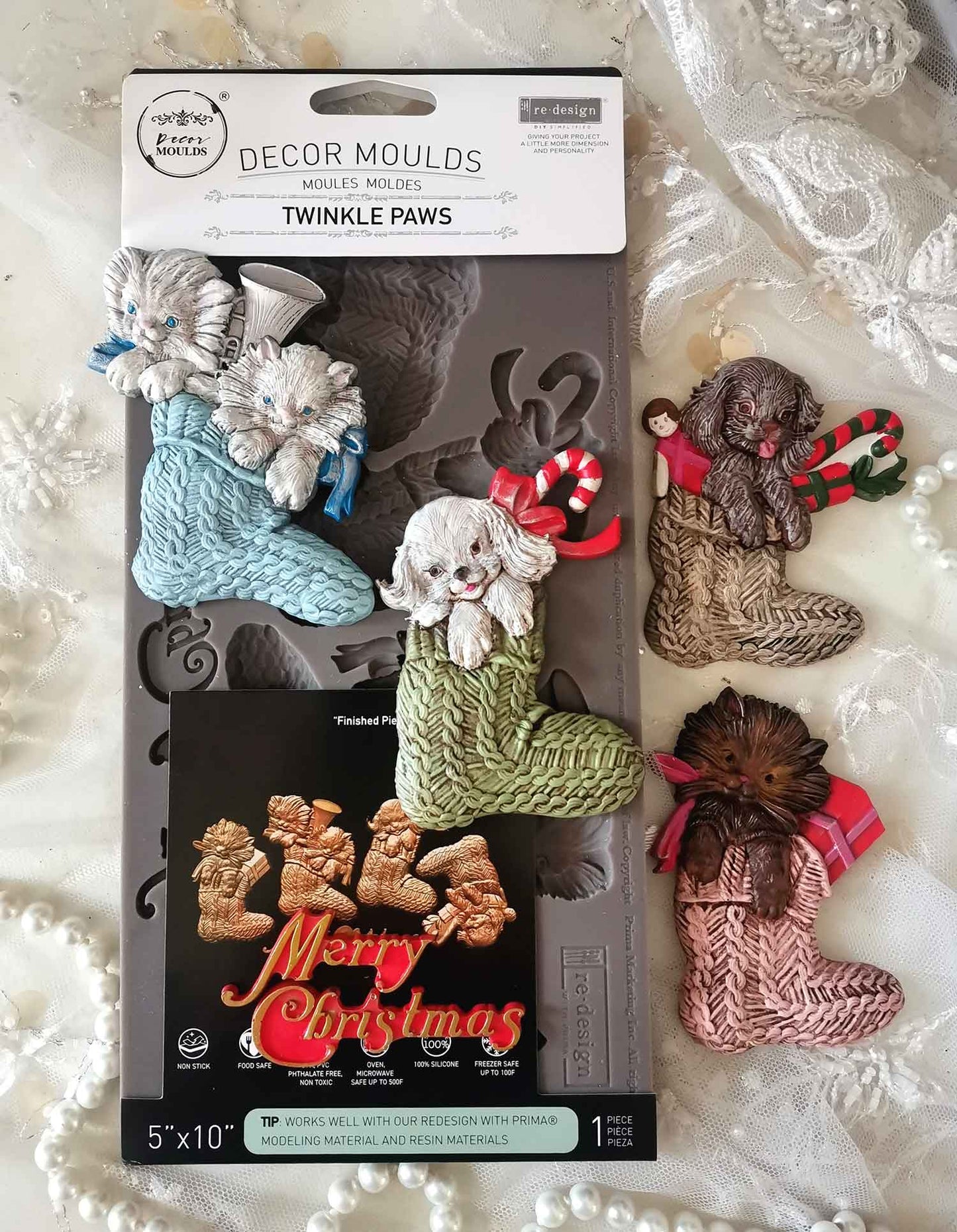 TWINKLE PAWS - REDESIGN DECOR MOULDS - 1 pc, 5″x10″x8mm