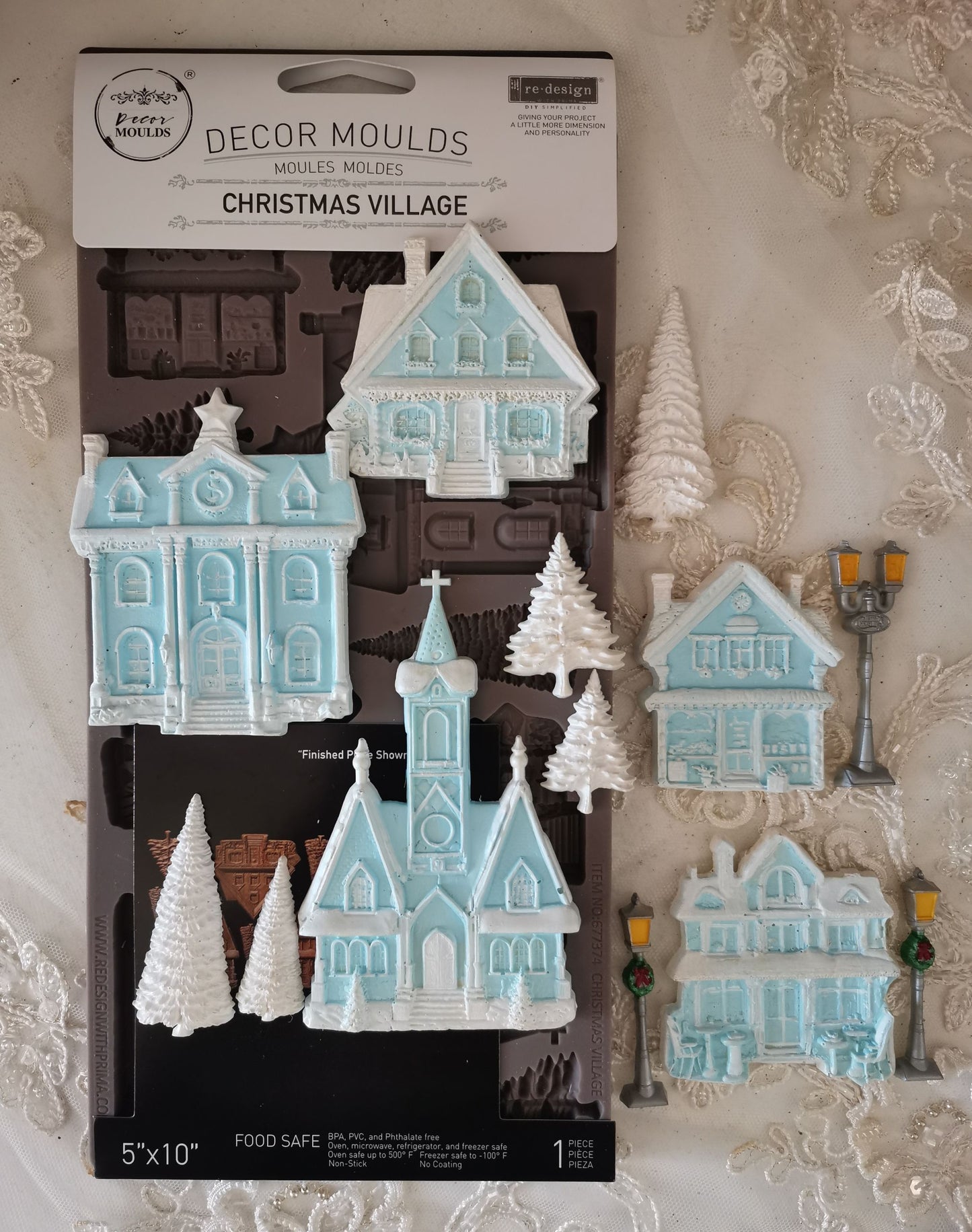 CHRISTMAS VILLAGE -Decor Moulds® – 1 pc, 5″x10″x8mm