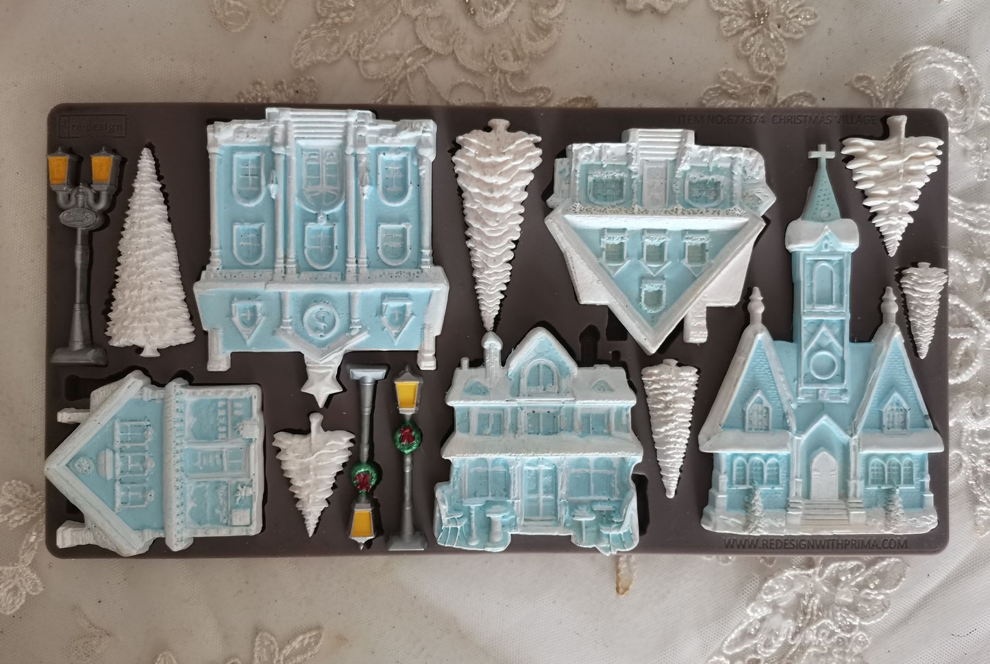 CHRISTMAS VILLAGE -Decor Moulds® – 1 pc, 5″x10″x8mm