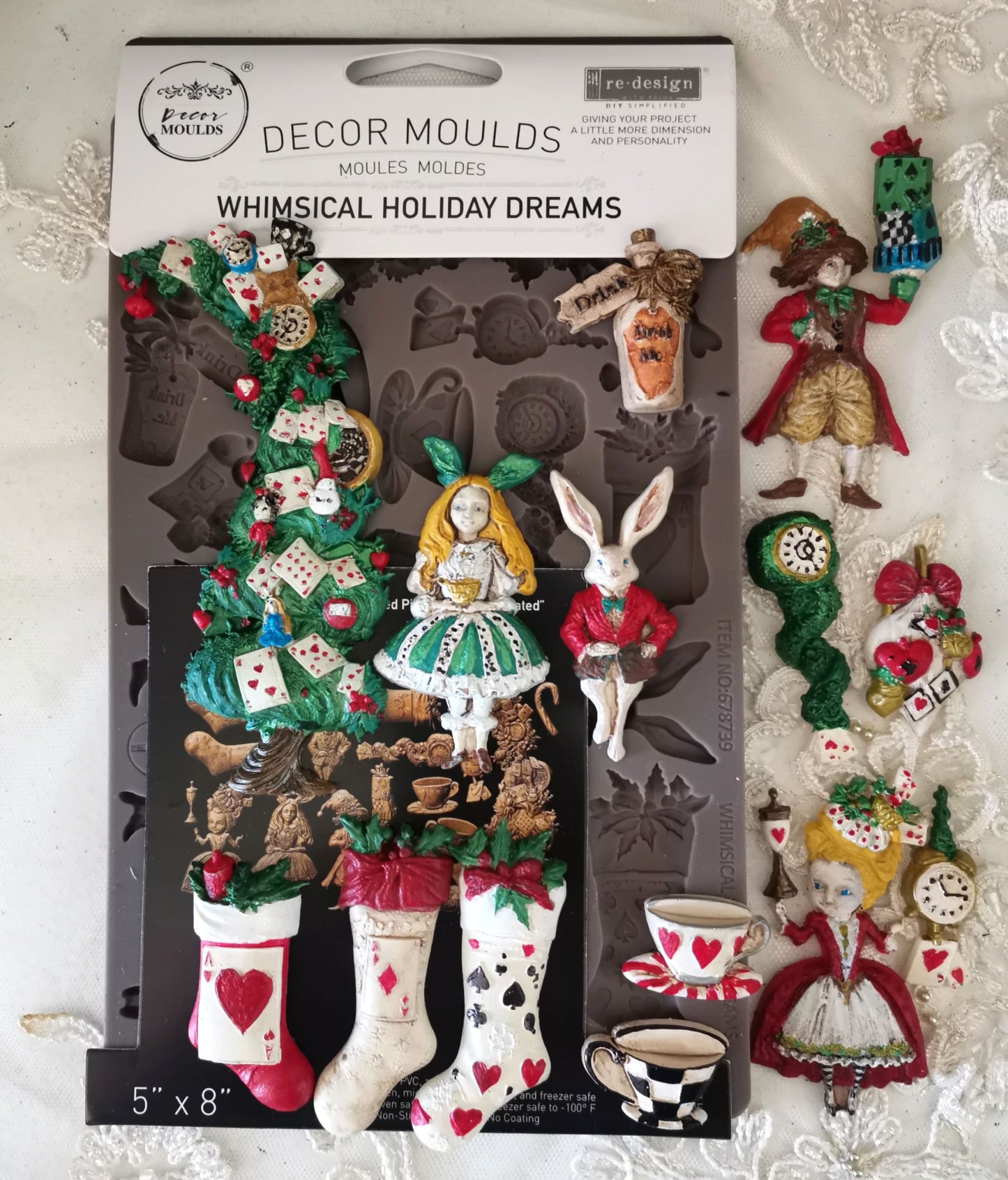 WHIMSICAL HOLIDAY DREAMS - Decor Moulds® – 1 pc, 5″x8″x8mm
