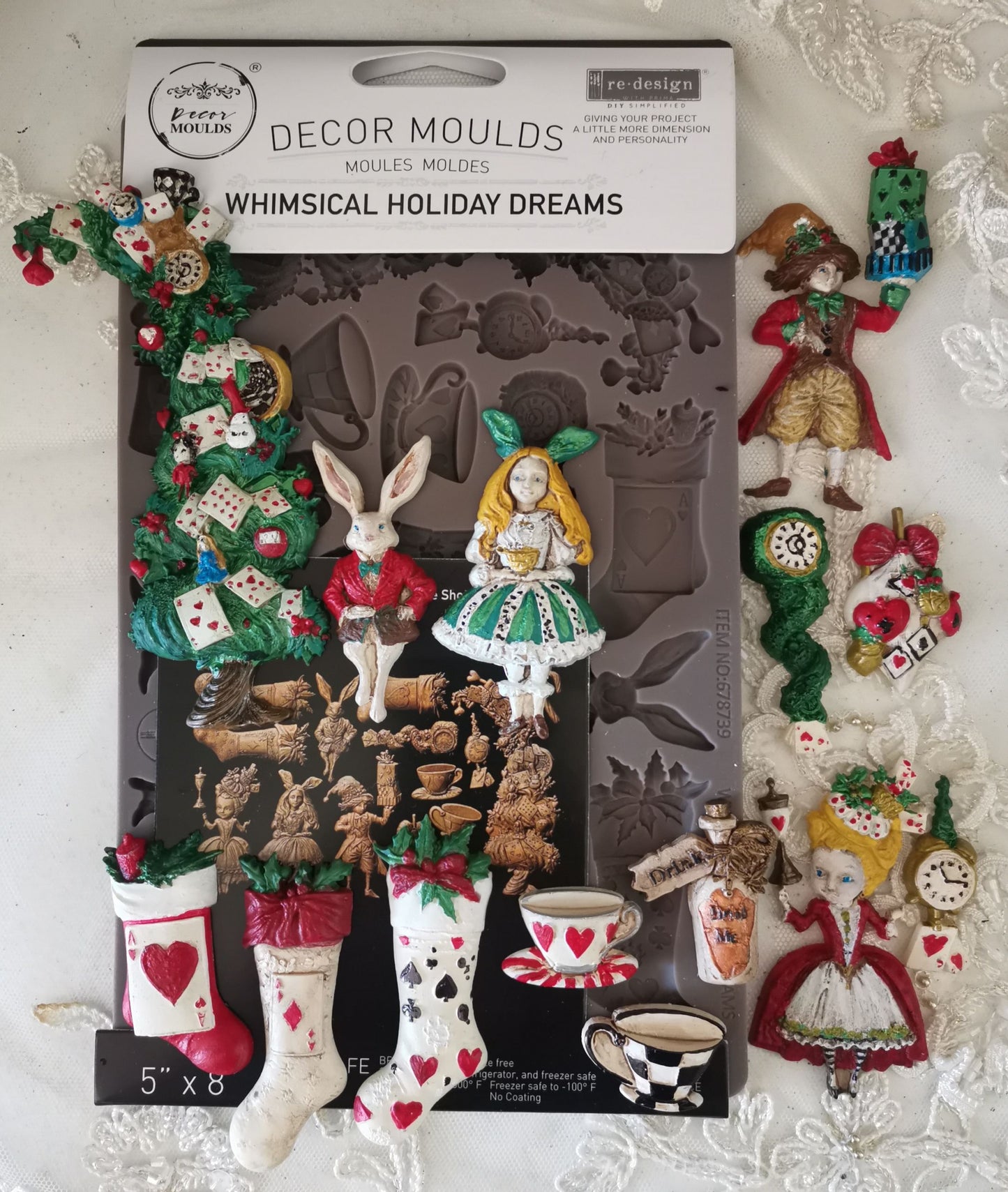 WHIMSICAL HOLIDAY DREAMS - Decor Moulds® – 1 pc, 5″x8″x8mm