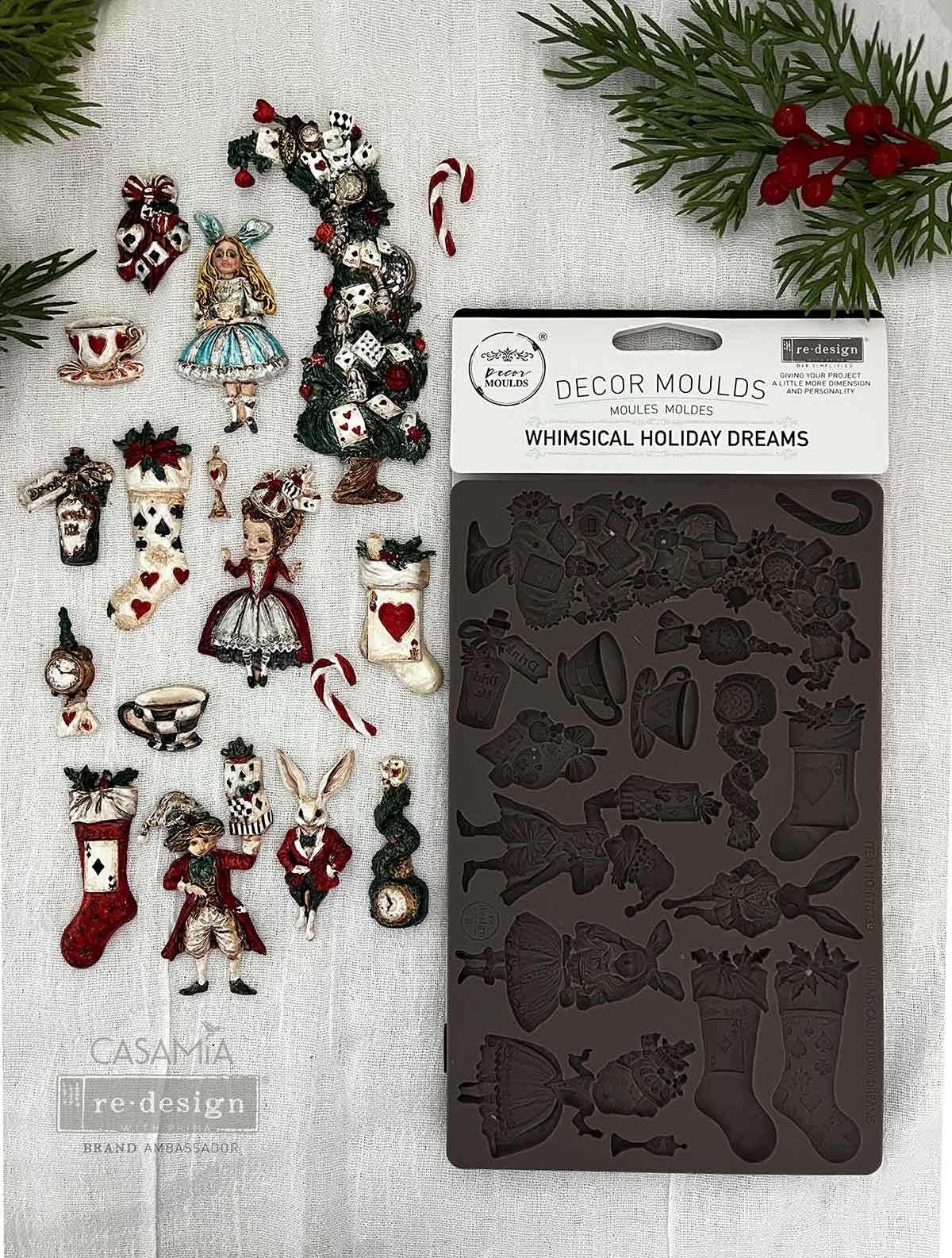 WHIMSICAL HOLIDAY DREAMS - Decor Moulds® – 1 pc, 5″x8″x8mm