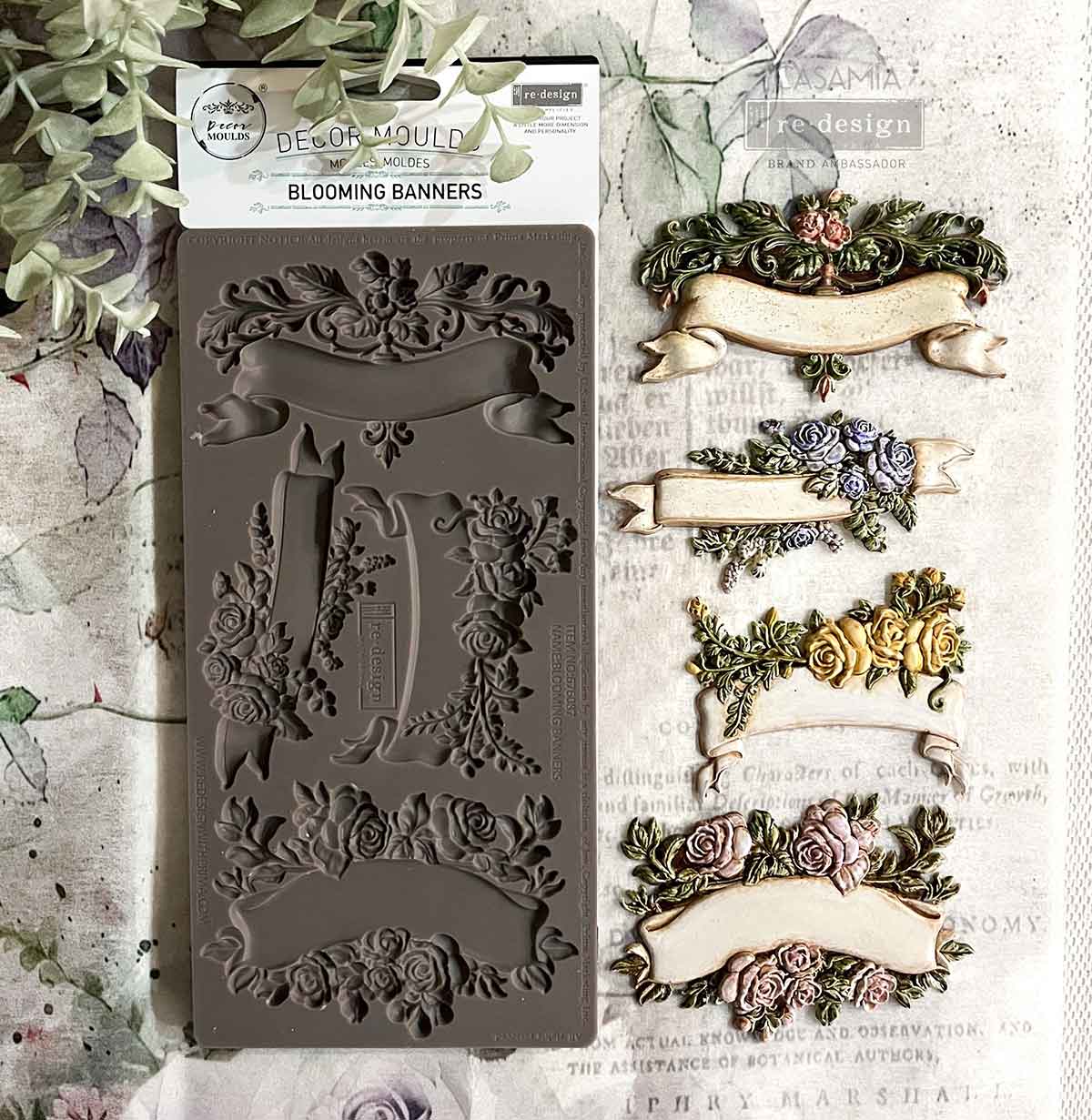 BLOOMING BANNERS - Decor Moulds® - 1 pc, 5″x10″x8mm