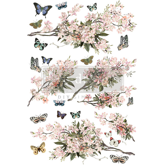 BLOSSOM BOTANICA - Redesign Decor Transfers - total sheet size 24" by 35", cut into 3 sheets.