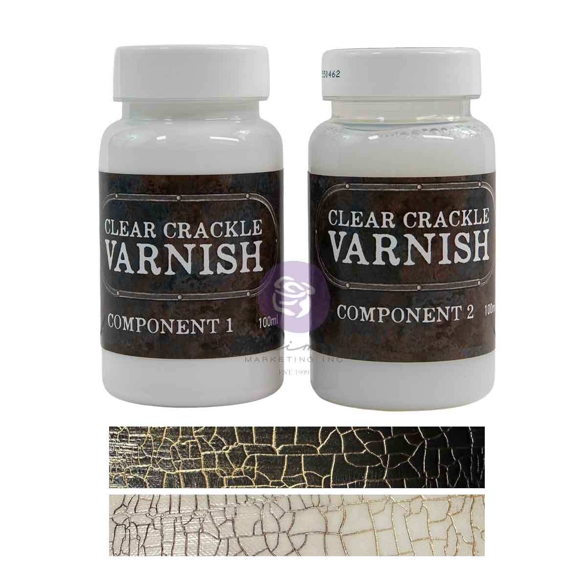 CLEAR CRACKLE VARNISH - ART EXTRAVAGANCE - SET INCLUDES PARTS 1 AN 2 - 100 ML EACH