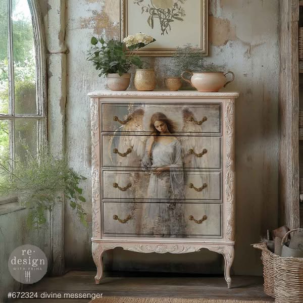 DIVINE MESSENGER - REDESIGN WITH PRIMA - A1 DECOUPAGE FIBER PAPER