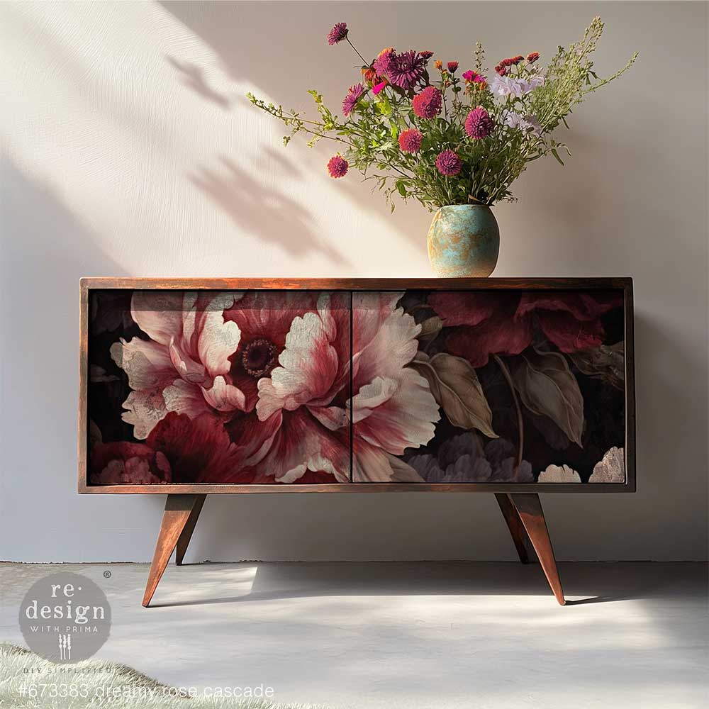 DREAMY ROSE CASCADE - REDESIGN WITH PRIMA - A1 DECOUPAGE FIBRE PAPER