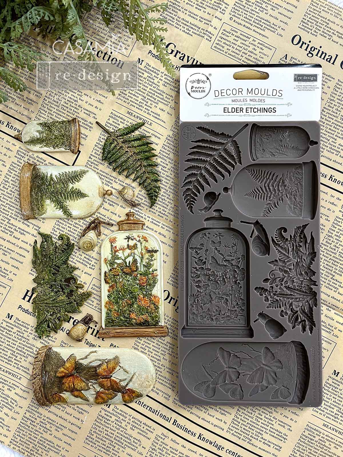 ELDER ETCHINGS - DECOR MOULDS® - 1 PC , 5″x10″x8mm